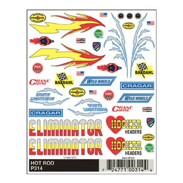 Yellow Flames Decals Compatible with Pinewood Derby Cars