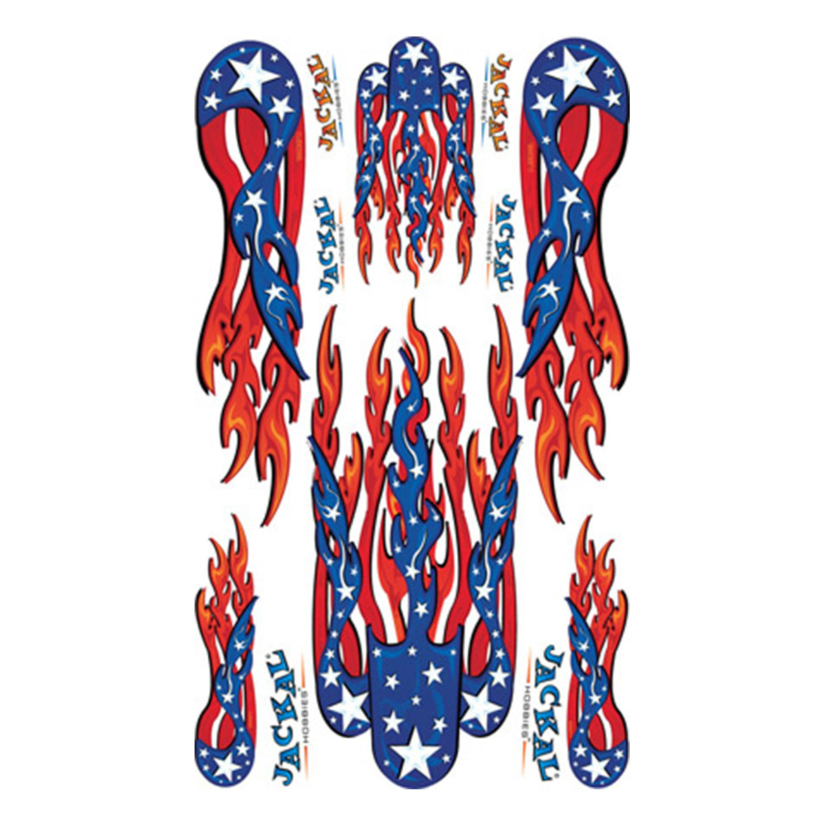Pinewood Derby Skulls on Fire - Red Decal
