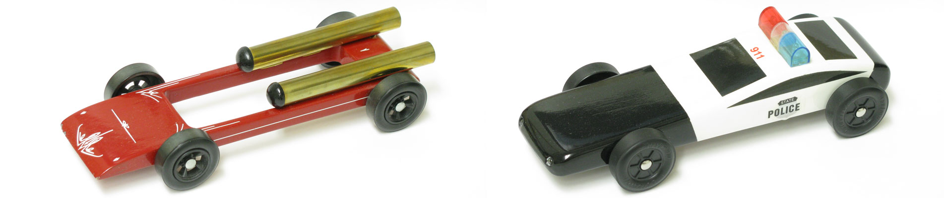 Pinewood Derby Speeder and Police Car Kits